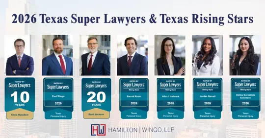 Seven Plaintiffs' Attorneys from Dallas’ Hamilton Wingo Ranked Among Best in Texas